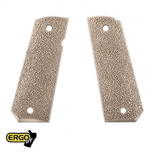 ERGO® XTR Tapered Bottom Hard Rubber 1911 Grip - DARK EARTH