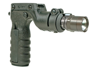 Mission First Tactical™ REACT™ RTG Vertical Grip w/ Light Mount - BLACK
