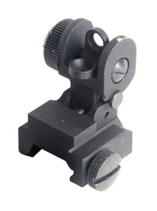 AT® AR-15 Flip Up Rear Sight - Black