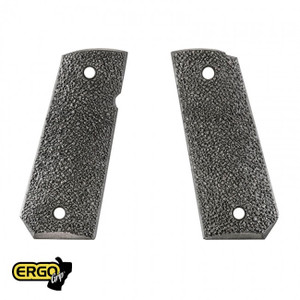 ERGO® XTRO Officers Model Tapered Bottom Hard Rubber 1911 Grip - BLACK