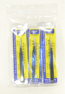 TNI-U® 4-PC Stainless Steel ESD Precision Blunt 13B Tweezer Set