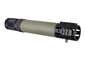 Hogue® AR-15/M-16 Rifle Length Free Float Forend with OverMolded Gripping area and Accessory Attachments - OD GREEN RUBBER