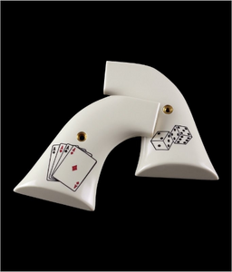 Hogue® XR3 Blackhawk/Vaquero Scrimshaw Ivory Polymer - Aces w/Dice