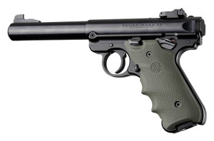 Hogue® Ruger MK IV: OD Green Rubber Grip with Finger Grooves 