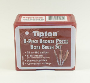 Tipton® 8-Piece Bronze Pistol Bore Brush Set