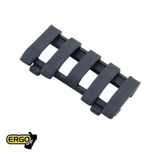 ERGO® 5-Slot LowPro Wire Loom Rail Covers 2-PK - BLACK