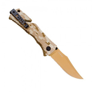 SOG® Trident Hardcased Copper TiNi / Clip Point / Partially Serrated - TAN DIGI CAMO