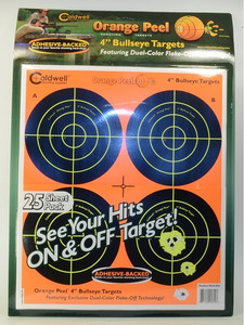Caldwell® Orange Peel 4" Bullseye - 25 Sheets   