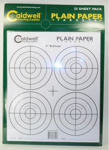 Caldwell® Plain Paper 4" Bullseye - 25 Sheets   