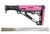 Hogue® AR-15/M-16 OverMolded Collapsible Buttstock Assembly - Includes Mil-Spec Buffer Tube and Hardware - PINK RUBBER