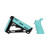 Hogue® Finger Groove Beavertail Grip + AR-15/M-16 OverMolded Collapsible Buttstock - Fits Mil-Spec Buffer Tube - AQUA RUBBER
