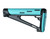 Hogue® AR-15/M-16 OverMolded Fixed Buttstock - Fits A2 Buffer Tube - AQUA RUBBER