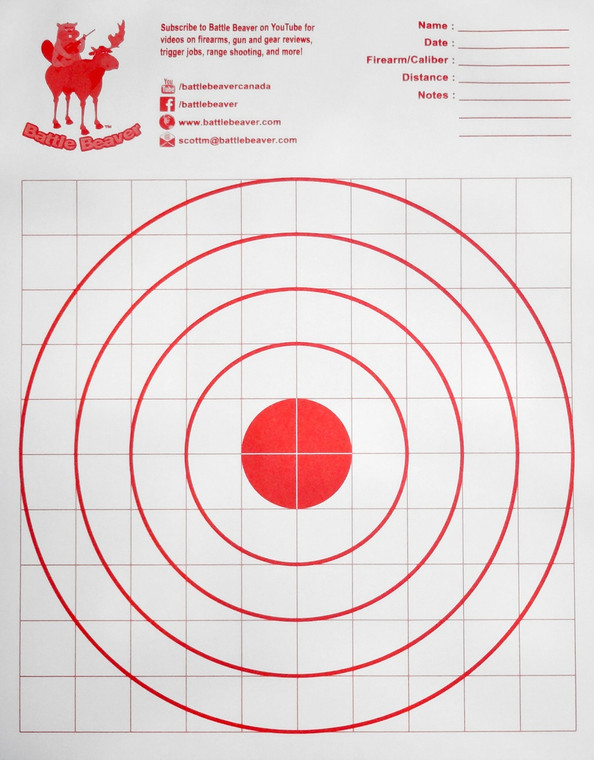Battle Beaver™ 10" Bullseye Paper Targets 25-PK