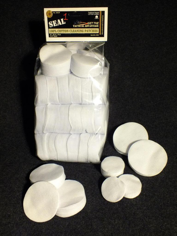 SEAL 1™ 100% Cotton Patches 1-3/4" Round (.270 - .35) 100-PK