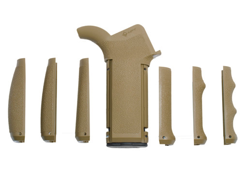 Mission First Tactical™ ENGAGE™ AR15/M16 Pistol Grip w/ Interchangeable Front and Back Straps - SCORCHED DARK EARTH