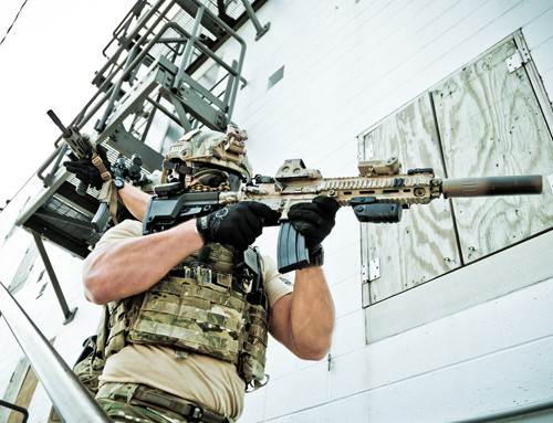 Mission First Tactical™ REACT™ Folding Vertical Front Grip - SCORCHED DARK EARTH