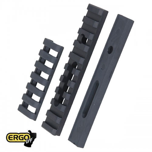 ERGO® 10-Slot Aluminum Rail Mounting Platform w/ Radiused Adapter Base - BLACK