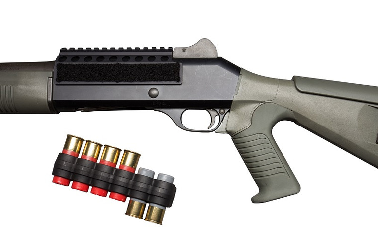 Mesa Tactical™ SureShell Hook & Loop Mount with Saddle Rail for Ben M4 (6-Shell, 12-GA, 5½")