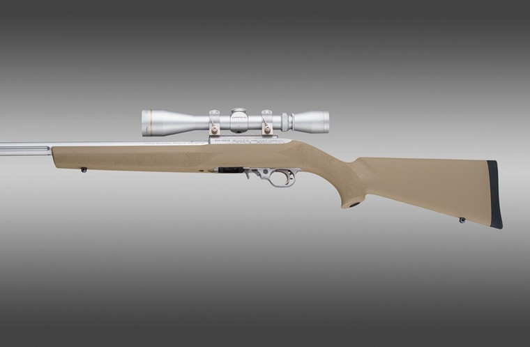 Hogue® Ruger 10-22 .920" Diameter Barrel OverMolded Rifle Stock - FLAT DARK EARTH RUBBER