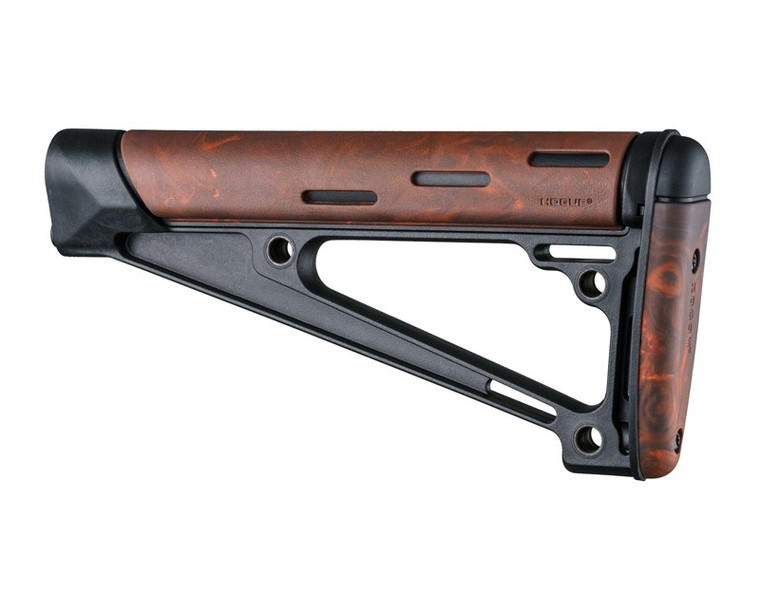 Hogue® AR-15/M-16 OverMolded Fixed Buttstock - Fits A2 Buffer Tube - RED LAVA RUBBER