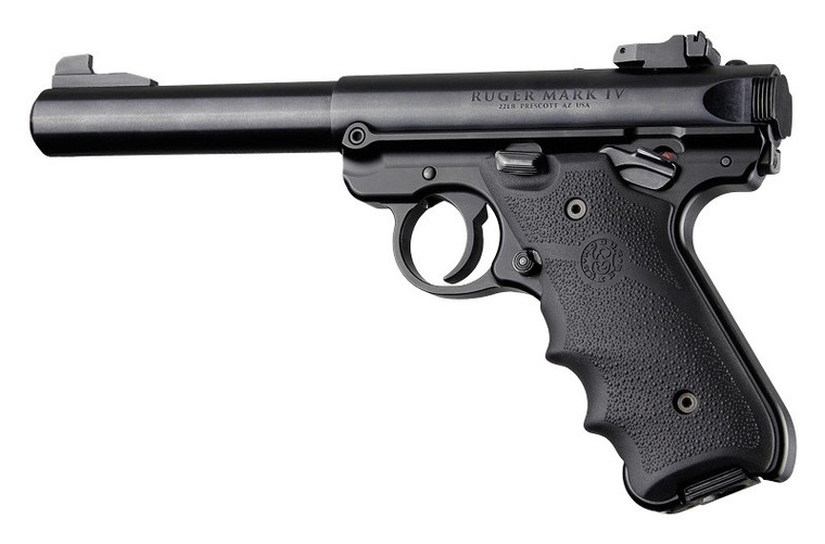 Hogue® Ruger MK IV: Black Rubber Grip with Finger Grooves