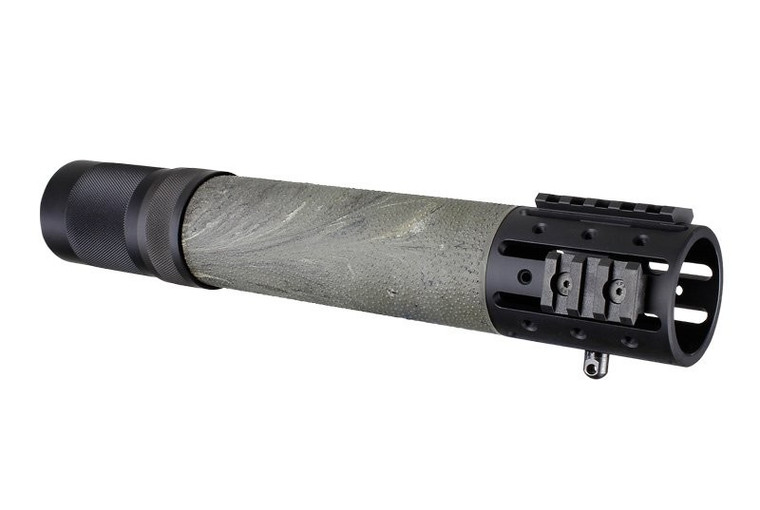 Hogue® AR-15/M-16 Rifle Length Free Float Forend with OverMolded Gripping area and Accessory Attachments - GHILLIE GREEN RUBBER