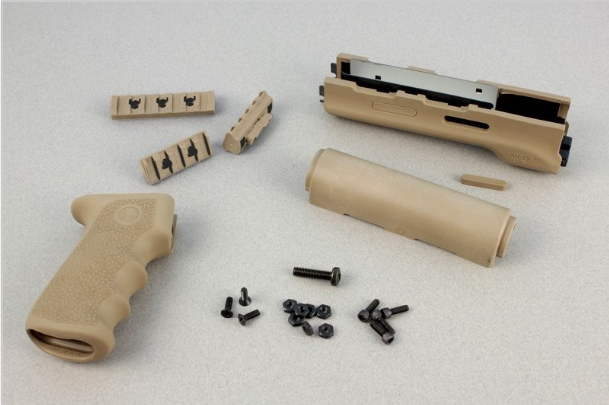 Hogue® AK-47/AK-74 (Longer Yugo Version) OverMolded Grip and Forend Kit - FLAT DARK EARTH
