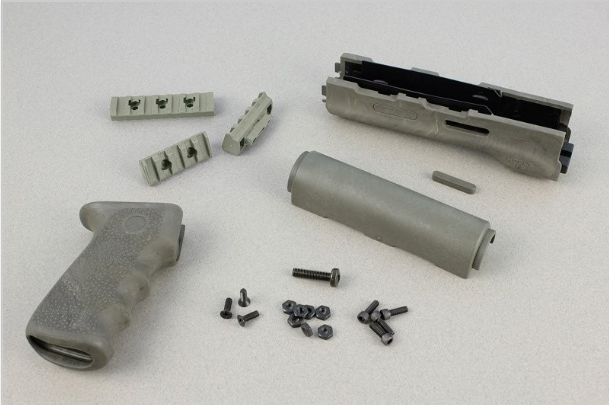 Hogue® AK-47/AK-74 (Longer Yugo Version) OverMolded Grip and Forend Kit - GHILLIE GREEN