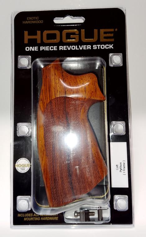 Hogue®  OverMolded® Python Cocobolo No Finger Groove Checkered