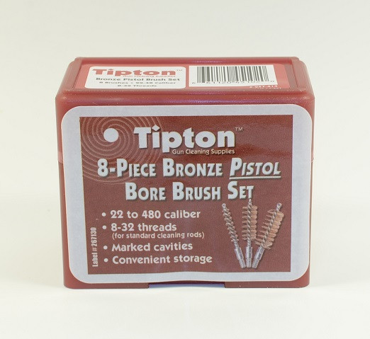 Tipton® 8-Piece Bronze Pistol Bore Brush Set