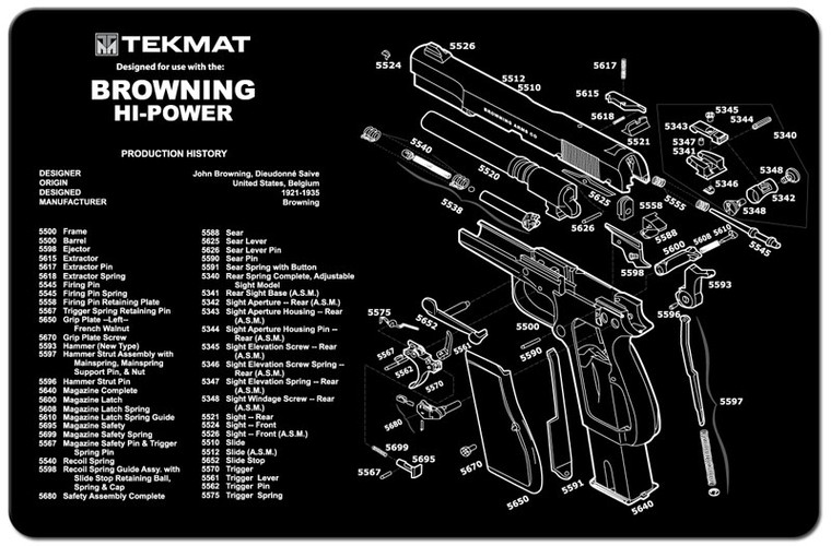 TekMat® Handgun Mat - Browning Hi Power
