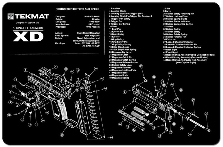 TekMat® Handgun Mat - Springfield XD