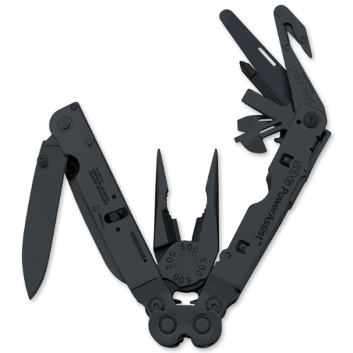 SOG® PowerAssist V-Cutter Black Oxide - Nylon Sheath