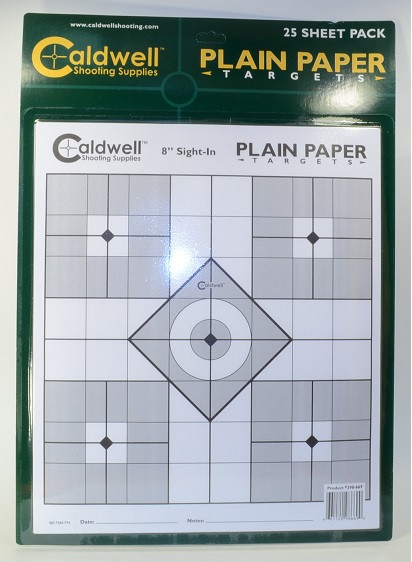 Caldwell® Plain Paper 8" Sight-in - 25 Sheets   