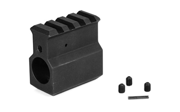 LBE .750 GAS BLOCK W/RAIL BLK