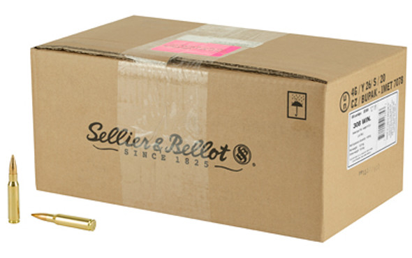 S&B 308WIN 147GR FMJ 500RD CS