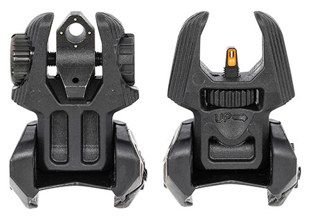 MEPROLIGHT FUBS-FLIP BACKUP SGHT 4DOT BLK
