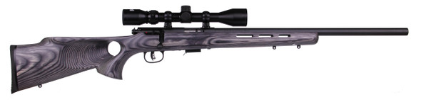 SAVAGE BOLT 17HMR BL/LAM TH HVBL PKG#