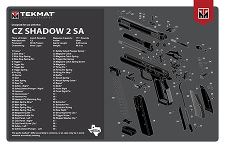 TEKMAT CZ SHDW 2 SA GUN MAT