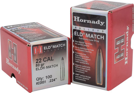 HORNADY BULL .224 80 ELD-M 100/25