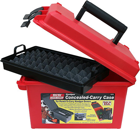 MTM HCC-30 HANDGUN CONCEAL CARRY CASE RED