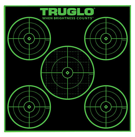 TRUGLO TARGET 5-BULLSEYE 12X12 25PK