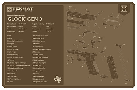TEKMAT TEK-R17-GLOCK-G3FDE 17X11 GLK GEN3 FDE