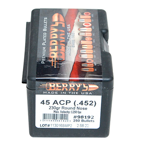 BERRYS 45 .452 230GR RN 250