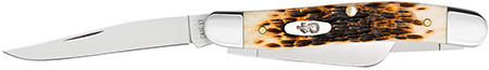 CASE 000 AMBER BONE PEACH SEED JIG STOCKMAN