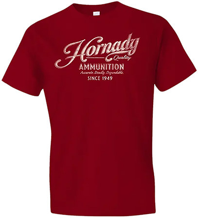 HDESIGN HORNADY VINTAGE SCRIPT TEE RED M