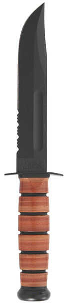 KABAR USMC FIGHT/UTL WS SER 7 LTH/BLK