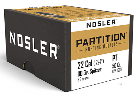 NOSLER PARTITION 22C 60 SPTZR 50