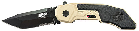 M&P TANTO SERRATED TAN/BLACK