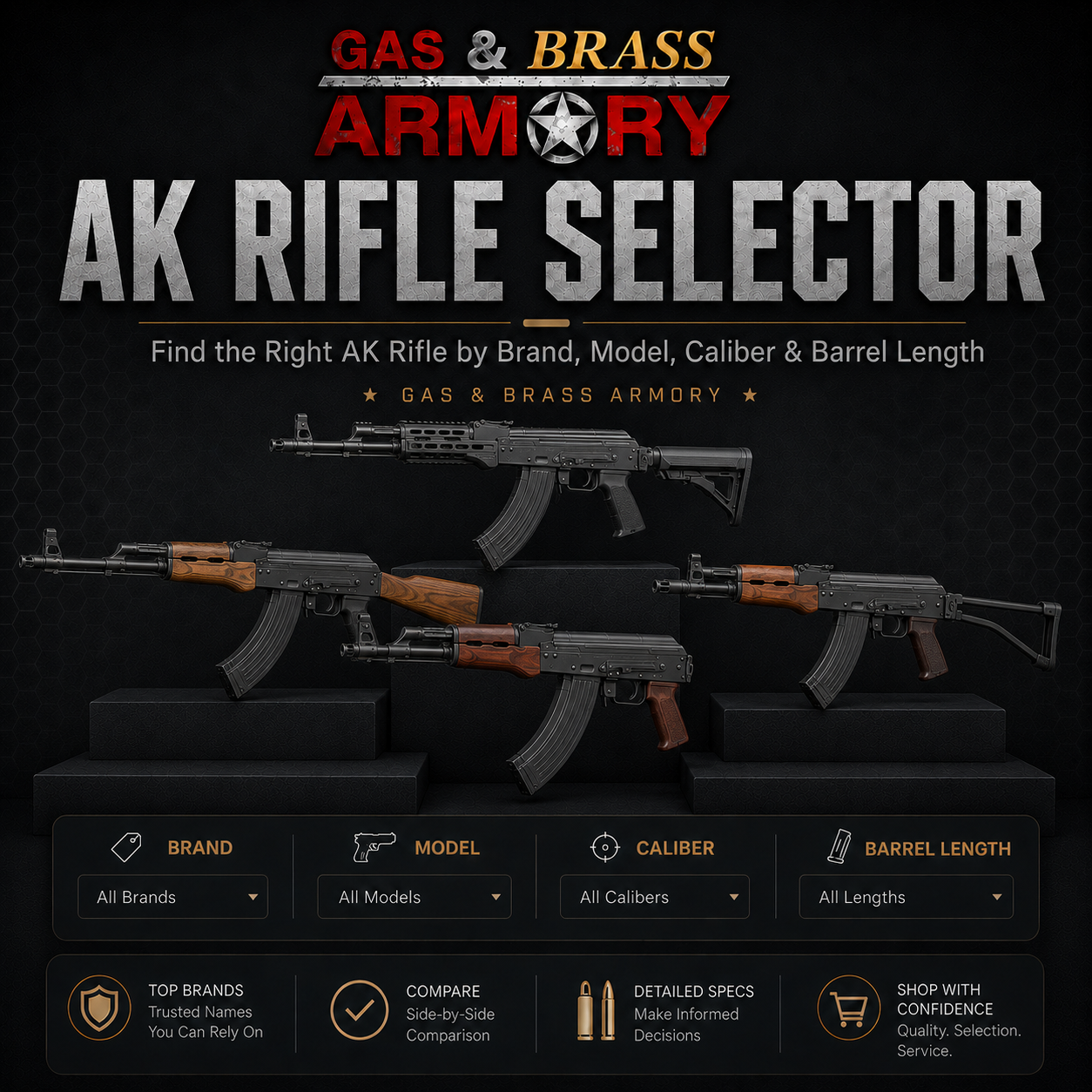 Buy AK Rifles from Gas & Brass Armory in Brandon FL